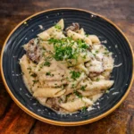 Penne Quatro Queijos com Mignon