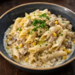 Penne ao Creme de Queijo com Cebola Caramelizada | 🌱