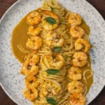 Spaghetti de Camarão ao Bisque