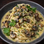 Spaghetti de Cogumelos ao Beurre Blanc e Ervas Frescas | 🌱